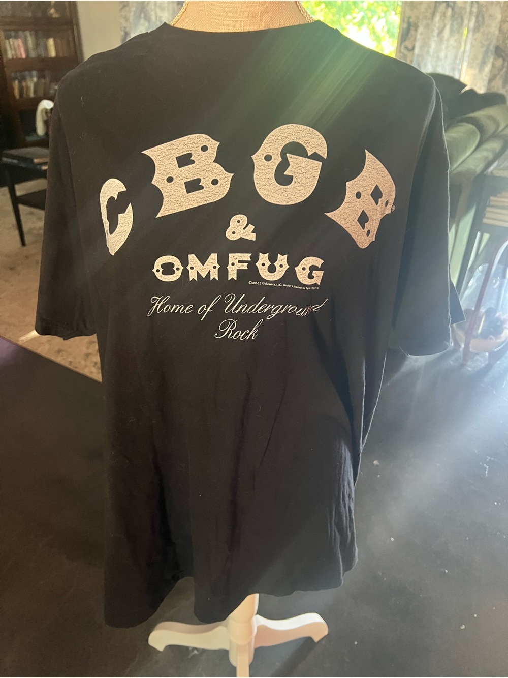 CBGB & OMFG Black Graphic Tee - Home of Underground Rock